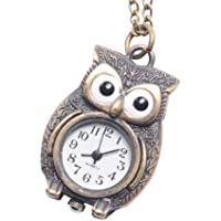 Los mejores  - 81stgeneration Reloj de Bolsillo Analógico Cuarzo Estilo Antiguo Búho Mujer Latón - 01glVCN204w